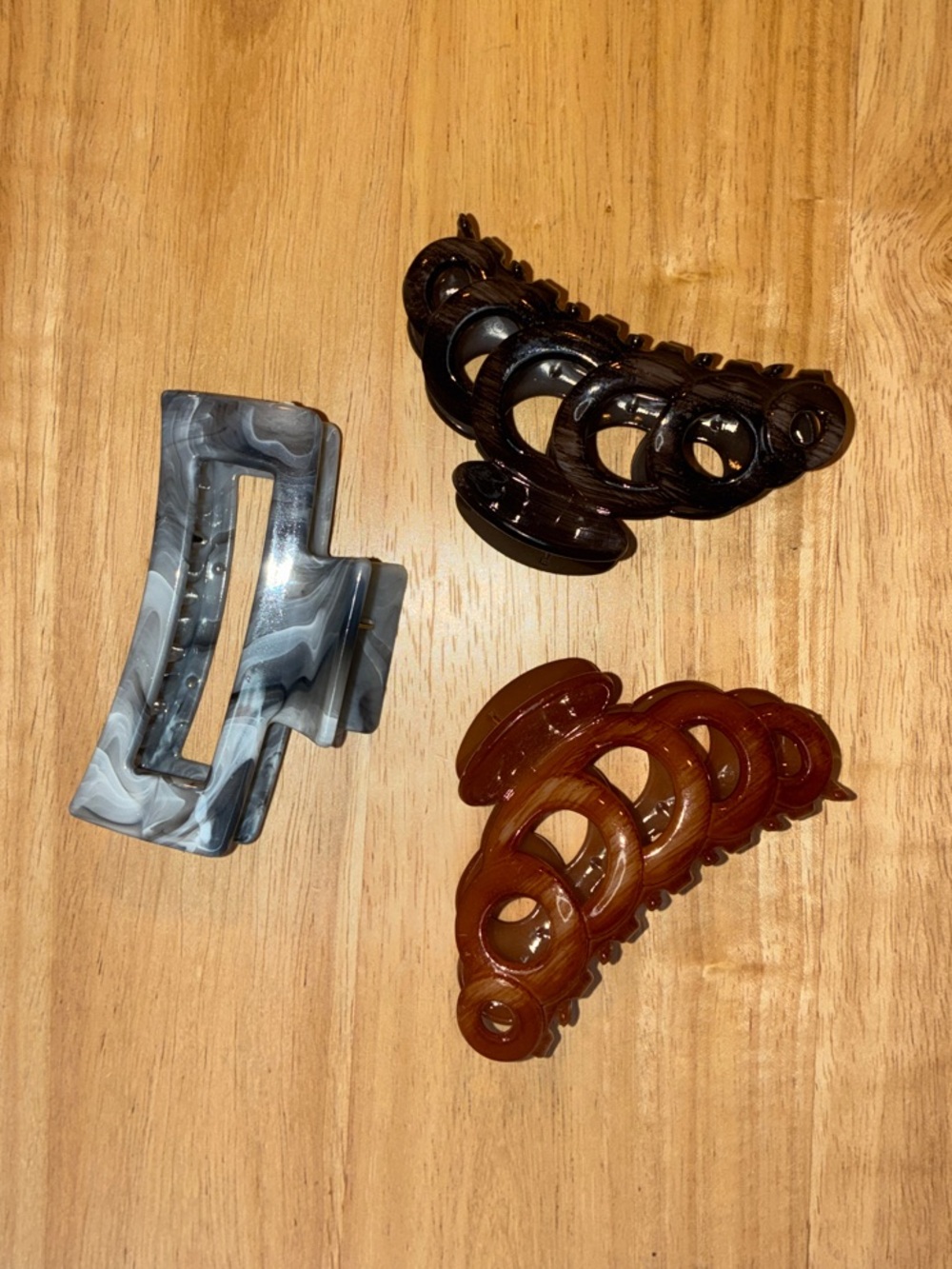BIGTOASTMALON’S Brown, Black & Gray Hair Claw Clip Set - Men Accessories